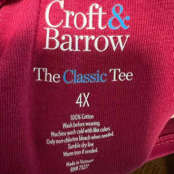 Croft and Barrow plum tee 4x NWOT - Picture 2 of 2